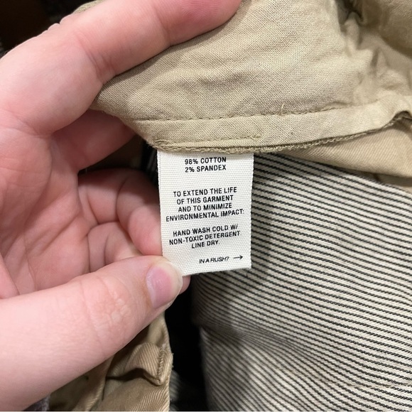 Alex Mill Khaki Cotton Classic Trouser Pants Size 28 - Picture 8 of 9